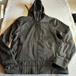 Graphene-X Hoodie-X Mens Large Black Reversible Technical Performance Jacket Zip